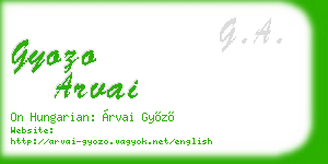gyozo arvai business card